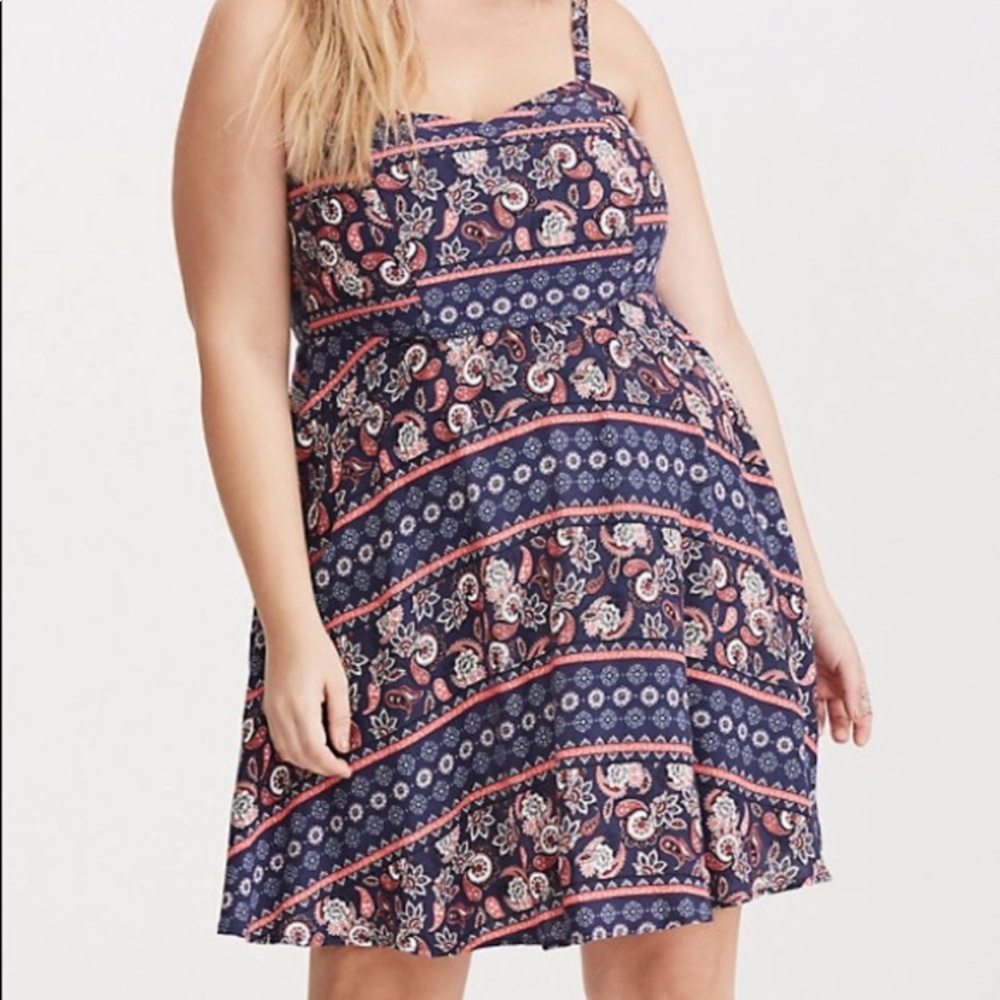 Torrid BORDER PRINT CHALLIS SUNDRESS 0